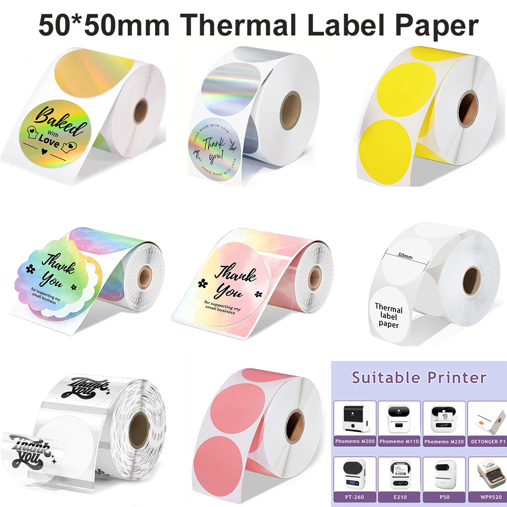Commercial Printer - 1 rolka okrągły okrągły papier termiczny