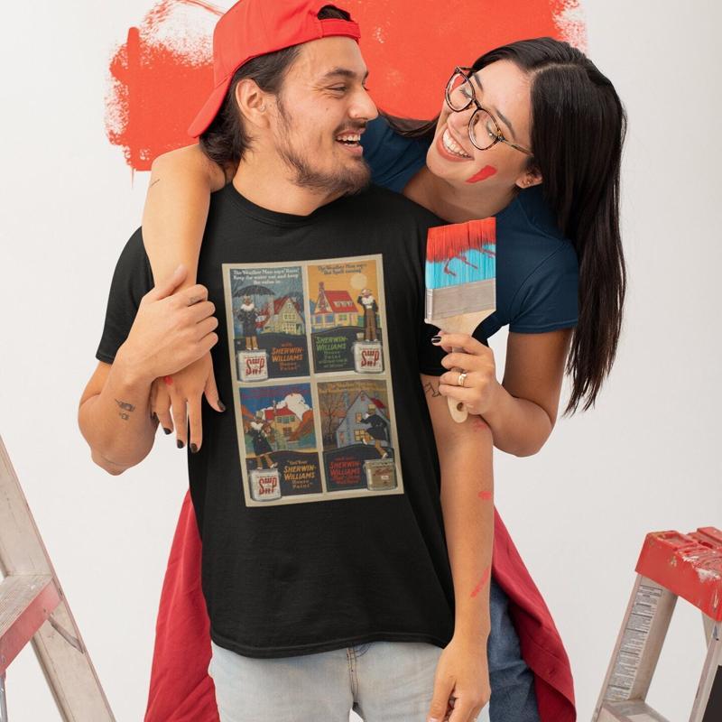 Commercial Shirt Printing - Koszulka z vintage plakatem, stara reklama