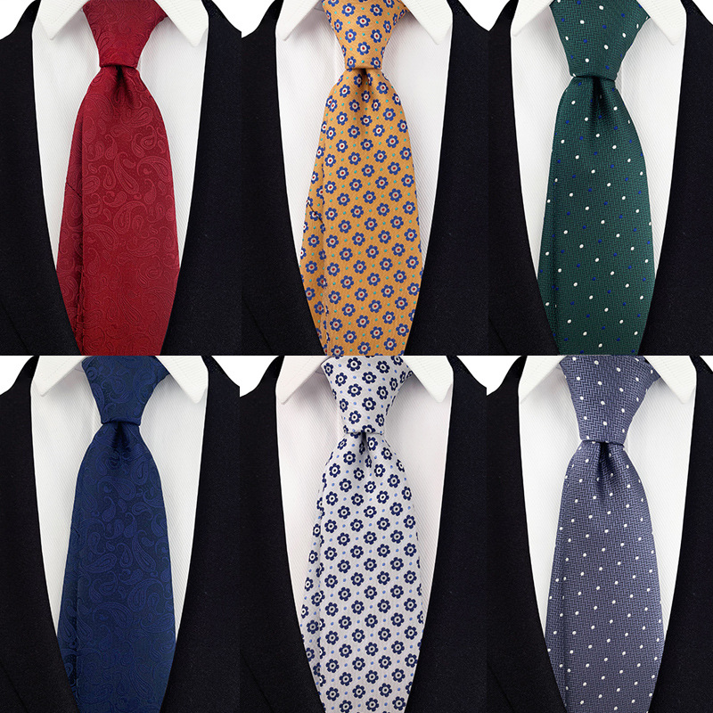 Commercial Shirt Printing - Vintage Print Flower Dots Krawat na