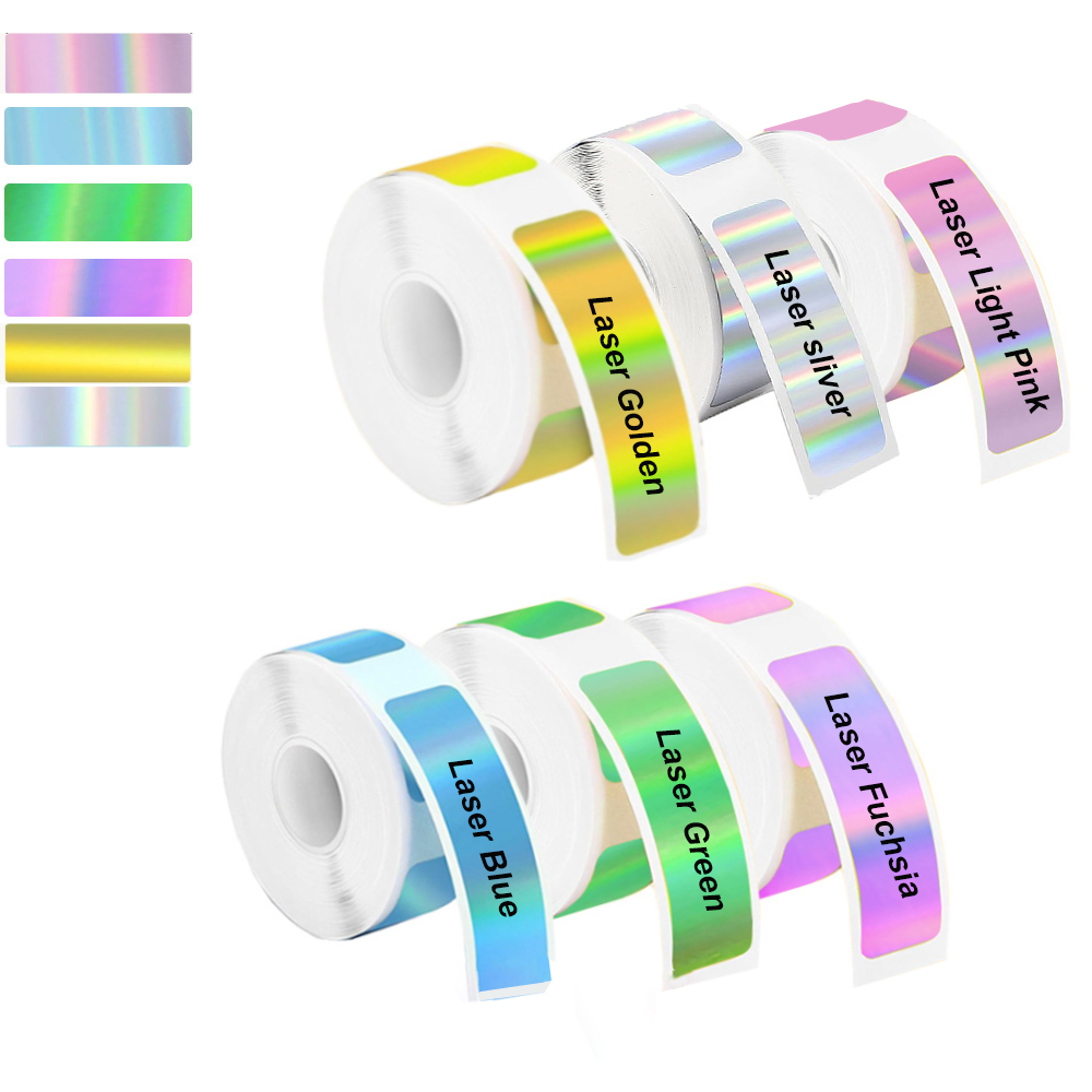 Heat Transfer Vinyl Roll - 2 Rolki Holograficznych Etykiet Samoprzylepnych 12*40mm