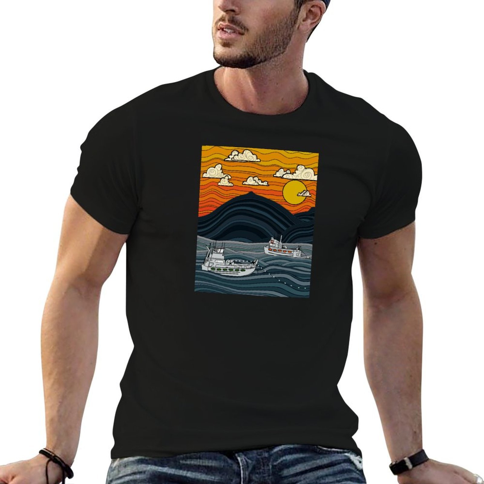 Commercial Shirt Printing - Koszulka robocza dla rybaków, oddychająca koszulka
