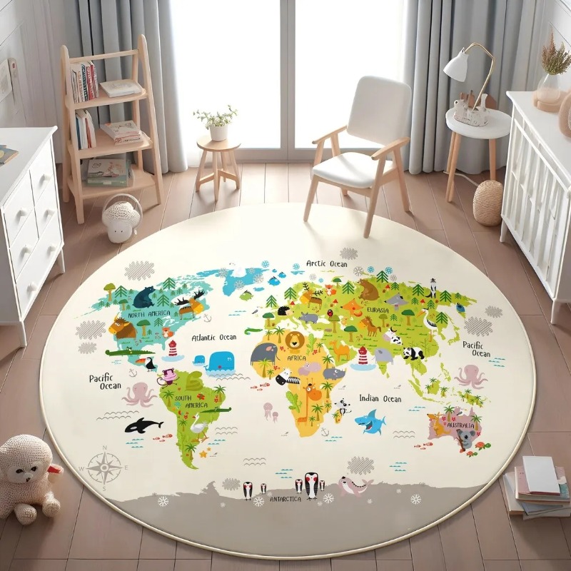   Okrągła mata podłogowa z map – Commercial Printing Usa recenzja i cena